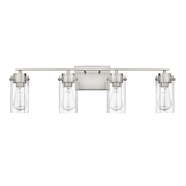 Serena Four Light Vanity, Brushed Nickel, 4-Light, Medium (E26) Base, 120V