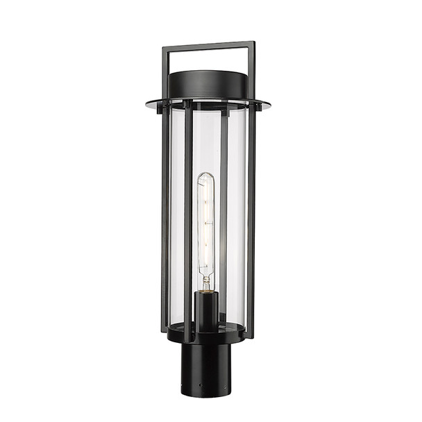 Russell One Light Outdoor Post Lantern, Powder Coated Black, 1-Light, Medium E26 Base, 60W, 120V