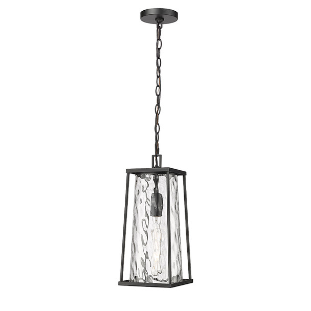Dutton One Light Outdoor Pendant, Powder Coated Black, 1-Light, Medium E26 Base, 120V