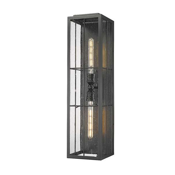 Jaxson Two Light Outdoor Wall Mount, Powder Coated Black, 2-Light, 120V, Wet Location