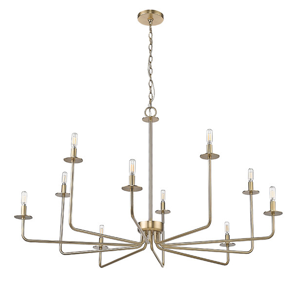 Millennium Lighting Marceline Ten Light Chandelier, Modern Gold, 10-Candle, 120V