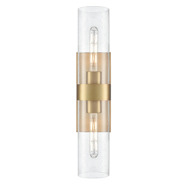 Jamison Two Light Sconce, Vintage Brass, 2-Light, Medium (E26), 120V