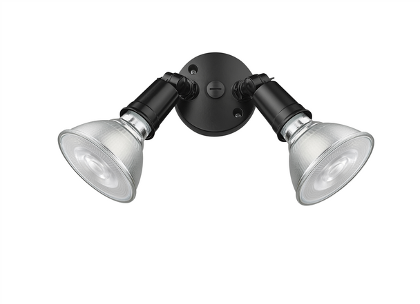 Millennium Lighting 16002 Two-Lamp Outdoor Adjustable Floodlight, Powder Coated Black, 2 x PAR38, 120V, 300W