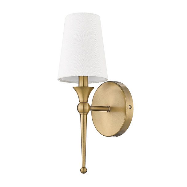 Millennium Lighting 17101 One Light Sconce, Vintage Brass, 1-Light, E12 Candelabra Base, 120V, 60W, Damp Rated