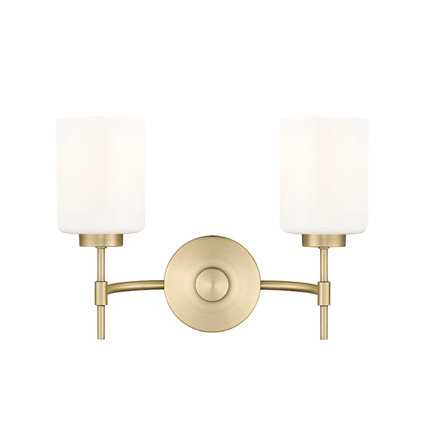 Keylee Two Light Sconce, Vintage Brass, 2-Light, Medium E26 Base, 120V