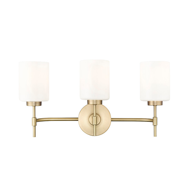 Keylee Three Light Sconce, Vintage Brass, 3-Light, 120V, E26 Medium Base