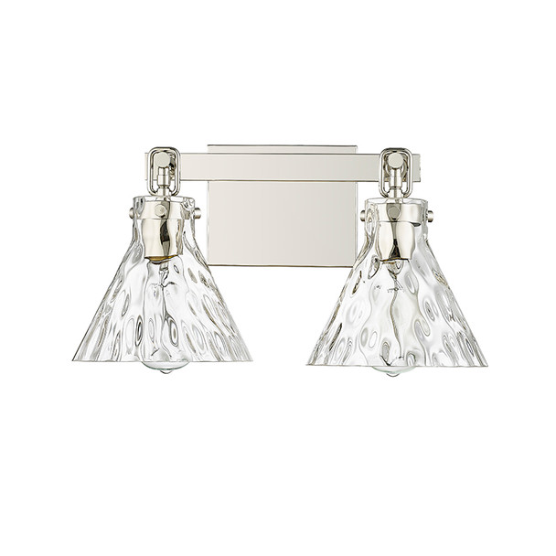 Millennium Lighting Barlon Two Light Vanity, Polished Nickel, 2-Light, Medium E26 Base, 120V, 120W Total