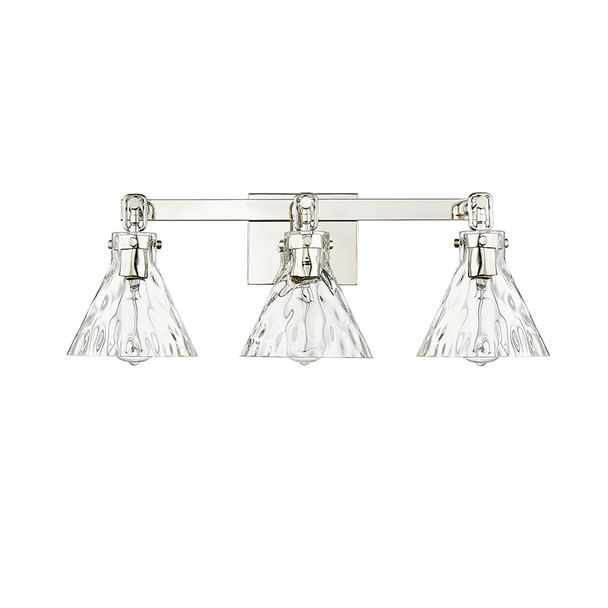 Barlon Three Light Vanity, Polished Nickel, 3-Light, Medium (E26) Base, 120V