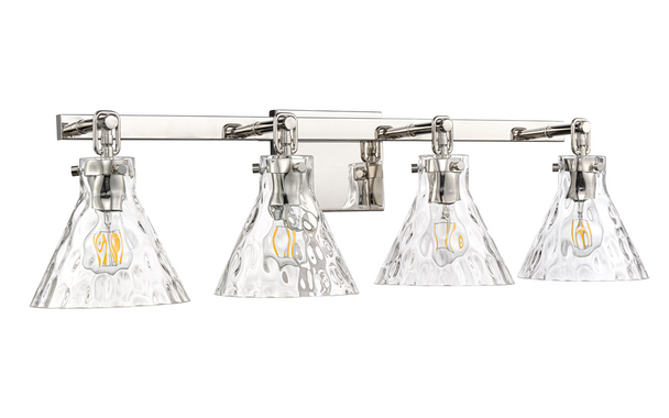 Barlon Four Light Vanity, Polished Nickel, 4-Light, Medium (E26) Base, 120V