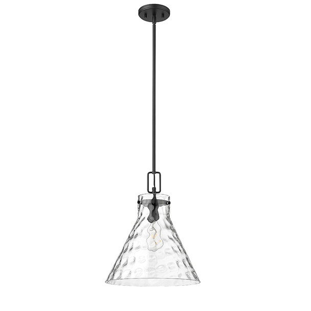 Barlon One Light Pendant, Matte Black, 14" W, 12.8" H, 1 x E26 Medium Base, 60W, 120V