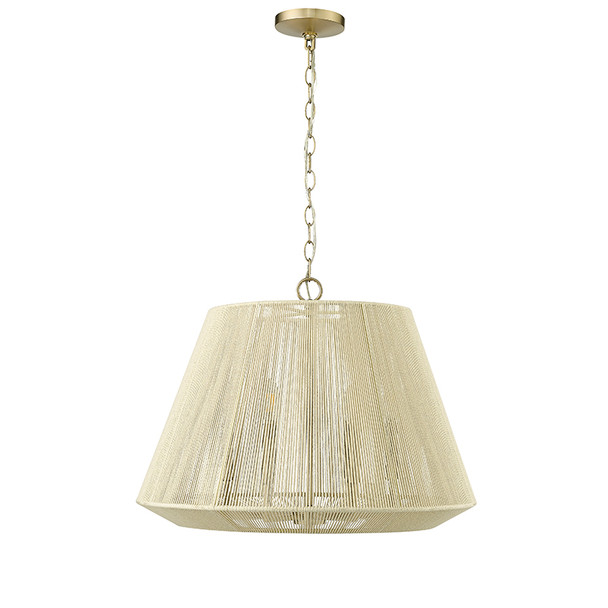Sterling Six Light Pendant, Modern Gold, 6-Candle, E12 Candelabra Base, 120V