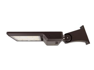 MaxLite Slim AE Area Fixture, 300W/240W/200W, 277-480V, Type IV, 3000K/4000K/5000K Selectable, Bronze, Flexible Arm, Controls Ready