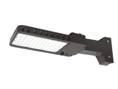 MaxLite AR Series LED Slim Area Light, 60W, 120-277V, Type IV, 3000K|4000K|5000K, Bronze, Adjustable Wall Mount, Controls Ready
