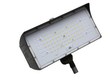 MaxLite FloodMax FMM Medium Flood Light, 80W, 120-277V, Wide 6x6 Distribution, 5000K, Bronze, 1/2" Threaded Knuckle, Button Photocell