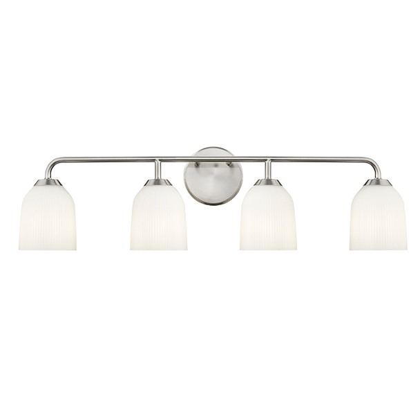 Norah Four Light Vanity, Brushed Nickel, 4-Light, Medium (E26), 120V