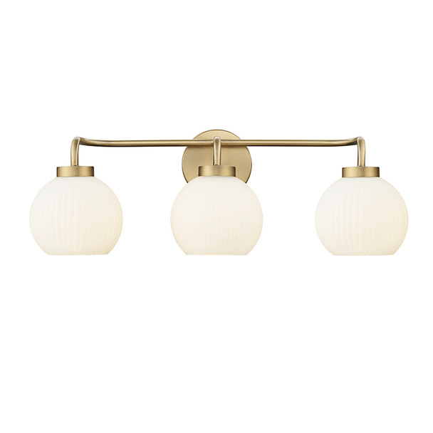 Oprah Three Light Vanity, Vintage Brass, 3-Light, Medium (E26), 120V