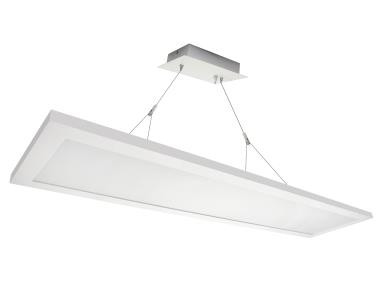 MaxLite MLFP Series Direct/Indirect 1'x4' Pendant, 40W, 3500K, Indirect/Direct, White Lens