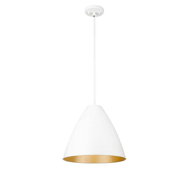KAYMAN One Light Pendant, Matte White