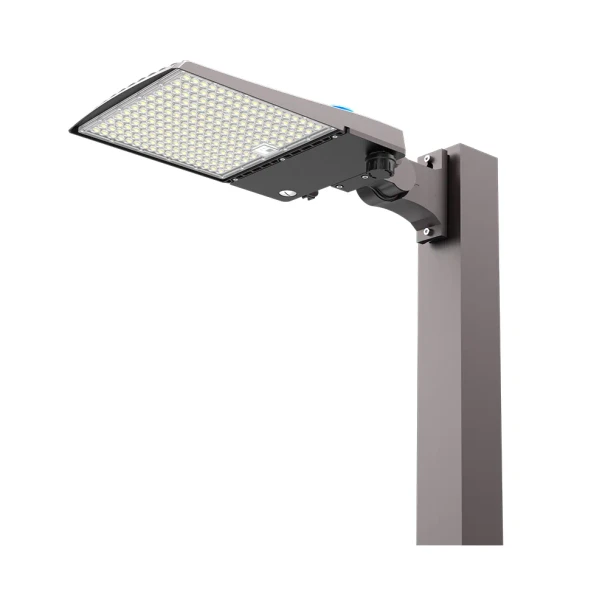 Euri Lighting LED Area Light, 200W/240W/300W, 3000K/4000K/5000K, Type III, 120-277V, 0-10V Dimmable, IP65, Wet Rated, 7-Pin Receptacle