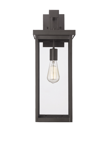 Barkeley One Light Outdoor Wall Sconce, Powder Coated Bronze, 1-Light, Medium E26 Base, 120V, 60W