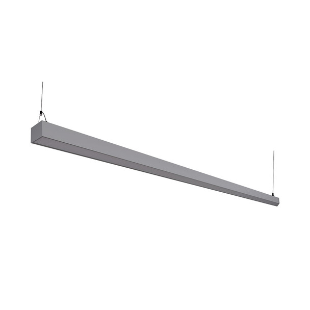 8' LED Suspended Up & Down Light, 100W, 13000lm, 120-277V, 3CCT Selectable 3000K/4000K/5000K, 0-10V Dimmable, 100°, CRI 80, Emergency Battery Backup, White/Black/Silver Housing