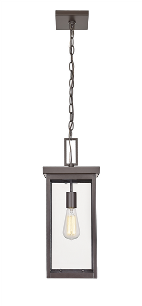 Barkeley One Light Outdoor Hanging Lantern, Powder Coated Bronze, 1-Light, Medium (E26), 120V