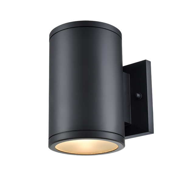 Vegas One Light Outdoor Wall Sconce, Powder Coated Black, 1-Light, Medium E26 Base, 120V