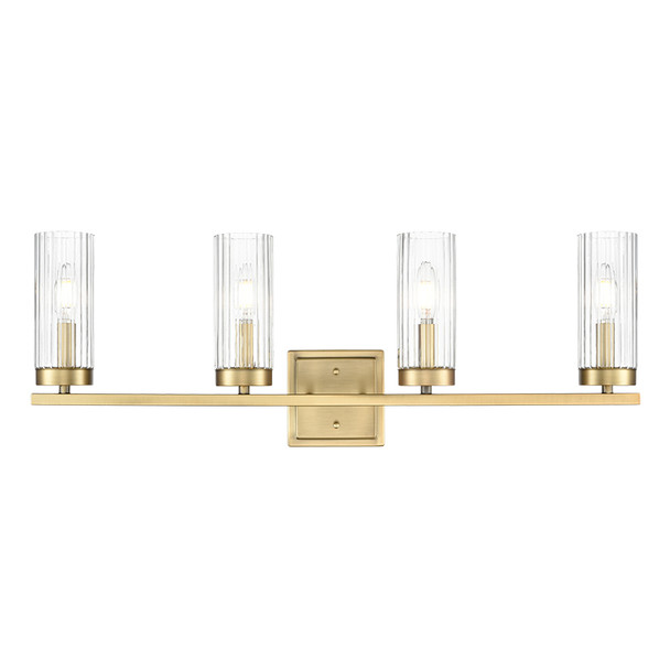 Millennium Lighting Iversen Four Light Vanity, 4-Light, Vintage Brass, 120V, 240W