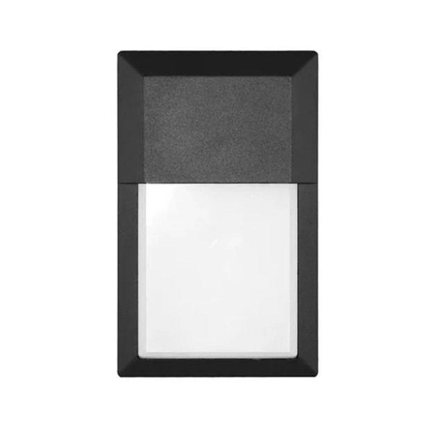 Euri Lighting LED Outdoor Mini Wall Pack, Black, 16W, 120V, 1200lm, 5CCT Selectable 2700K-3000K-3500K-4000K-5000K, 80 CRI