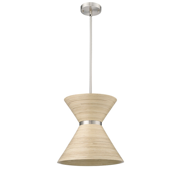 Jaycen One Light Pendant, Brushed Nickel, 1-Light, Medium (E26) Base, 120V