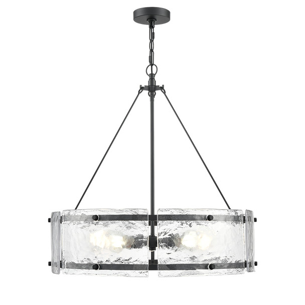 Bennetti Five Light Chandelier, Matte Black, 5-Light, Medium (E26), 120V