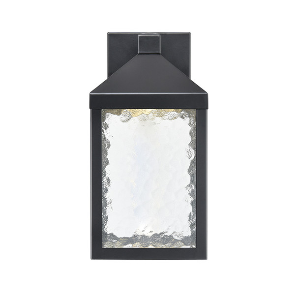 Aaron One Light Outdoor Wall Sconce, Powder Coated Black, 8W, 700lm, 3000K