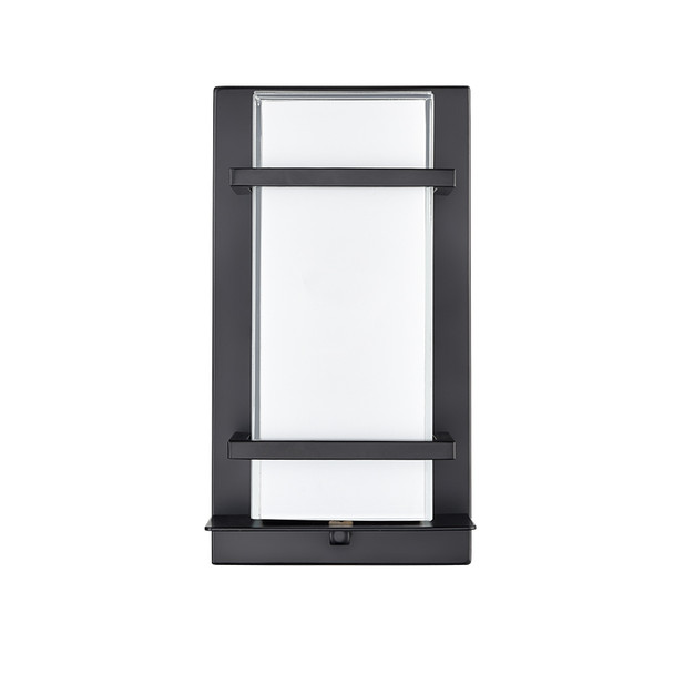 LED One Light Outdoor Sconce, 400 Lumens, 10W, 3000K, Powder Coated Black