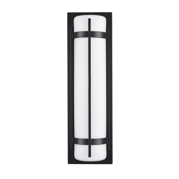 LED One Light Outdoor Sconce, 23W, 900lm, 3000K, Powder Coated Black