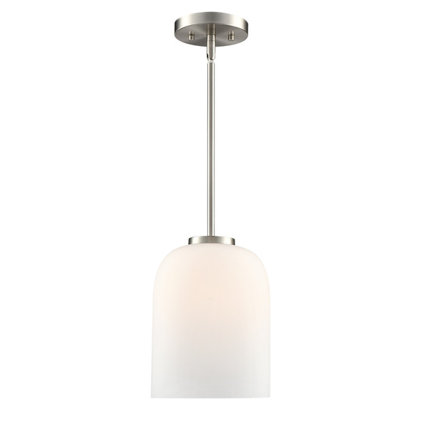 Laphia One Light Pendant, Brushed Nickel