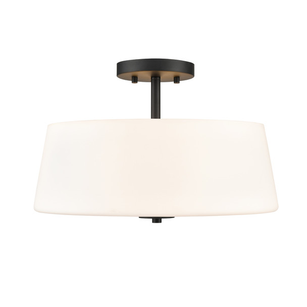 Laphia Three Light Semi-Flush Mount, Matte Black, 3-Light, E26, 120V