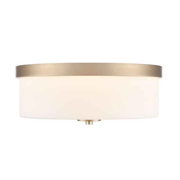Laphia Two Light Flush Mount, Modern Gold, 13.25"W x 5"H, 2 x E26 Medium Base, 120V