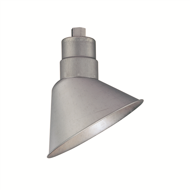 Millennium Lighting R Series 10" Angle Shade, Galvanized, 1-Light, 200W Max, 120V, Wet Location, Metal