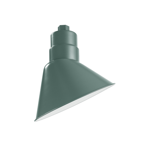 Millennium Lighting R Series 10" Angle Shade, Satin Green, 1-Light, 200W, 120V, Wet Location, Medium A21 Base