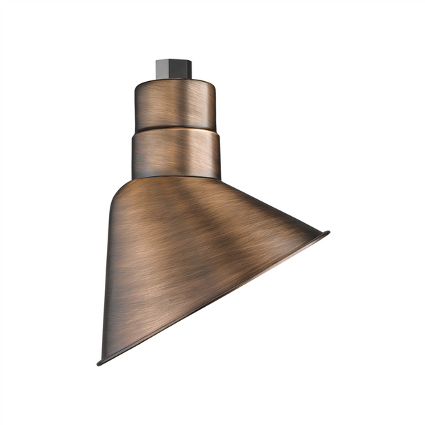 Millennium Lighting R Series 10" Angle Shade, Natural Copper, 1-Light, 200W Max, 120V, Wet Location, Medium A21 Base