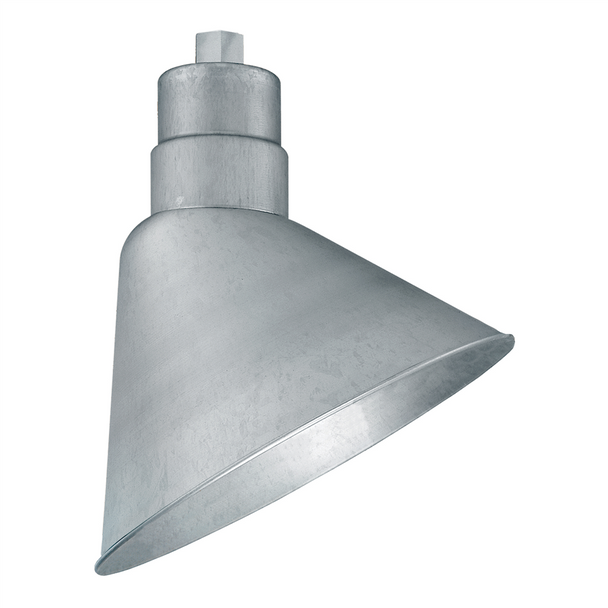 Millennium Lighting R Series 12" Angle Shade, Galvanized, 12"W x 12.5"H, 120V, 1-Medium A21, 200W Max