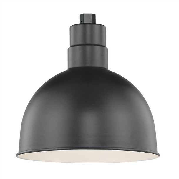 Millennium Lighting R Series 12" Deep Bowl Shade, Satin Black, 120V, 1-Light, Medium A21, 200W