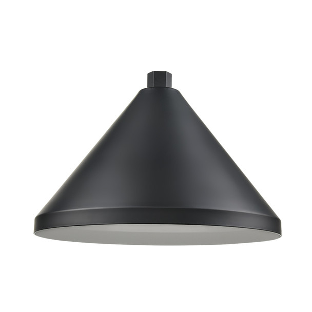 R Series 13" Wide Cone One Light Shade, Satin Black, 1-Light, Medium E26 Base, 120V