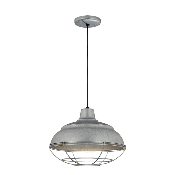 R Series 14" Fabric Cord Hung Warehouse Shade, Natural Copper