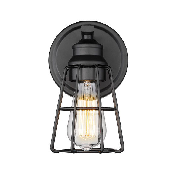Millennium Lighting 3381 One Light Sconce, Matte Black, 1-Light, Medium E26 Base, 120V, 100W