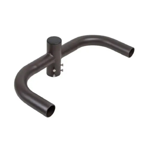 Euri Lighting 180° Double Horizontal Tenon Adaptor, 2.5" Round Tenon, Dark Bronze, Steel
