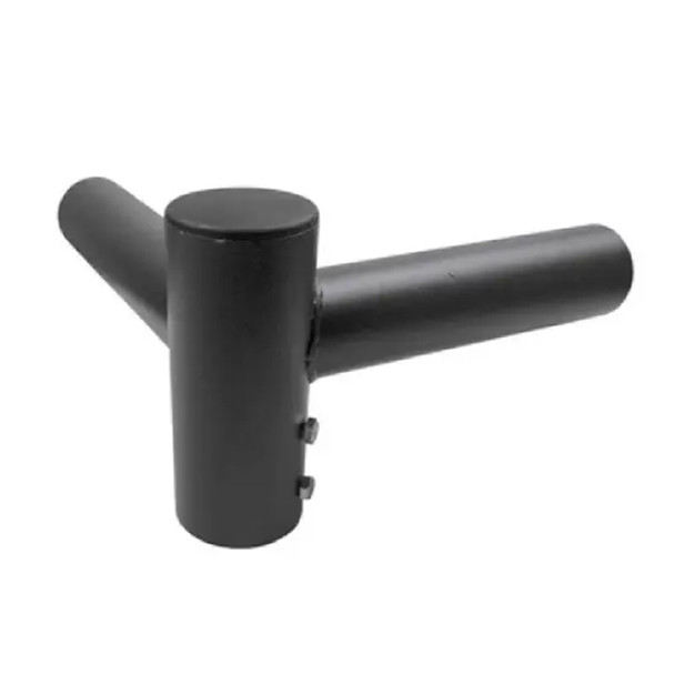Euri Lighting Double Tenon Bracket Pole Top Mount, 90° Twin Spoke, Steel, 2.5" Tenon