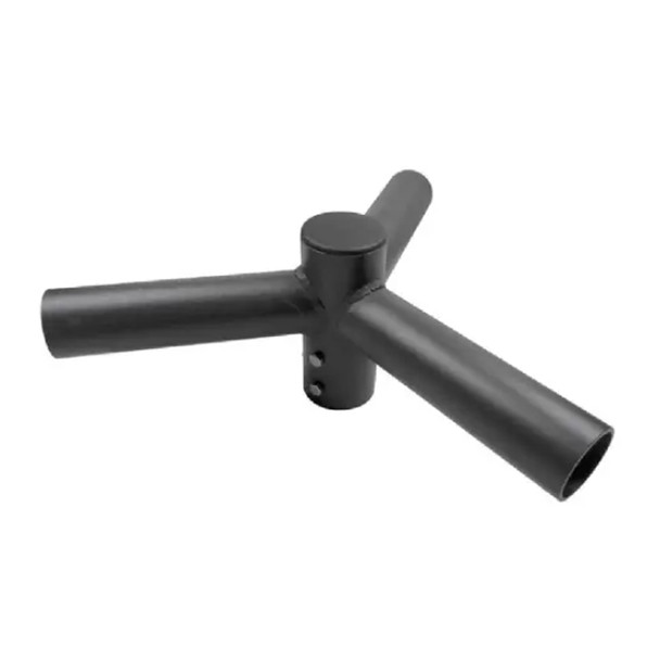 Euri Lighting Triple Tenon Bracket Pole Top Mount, 2.5", 120°, Steel