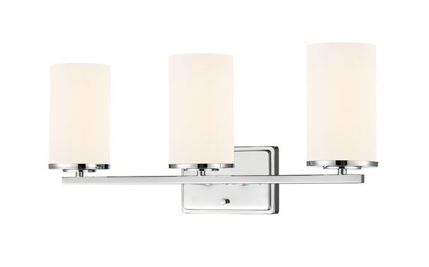 Verlana Three Light Vanity, Chrome, 3-Light, E26 Medium Base, 120V, 180W