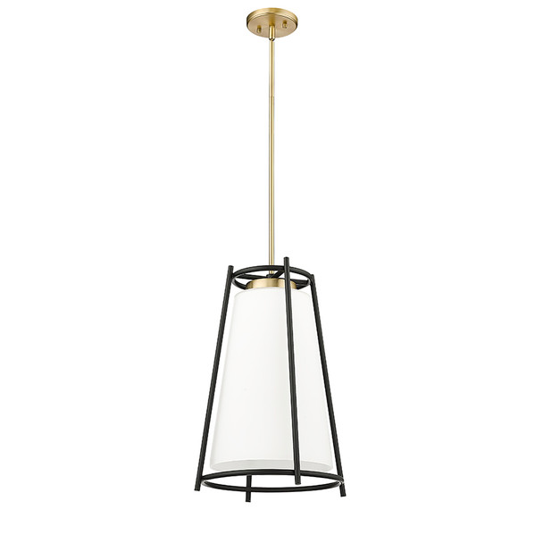 Milroe One Light Pendant, Vintage Brass, 1-Light, E26 Medium Base, 60W, 120V